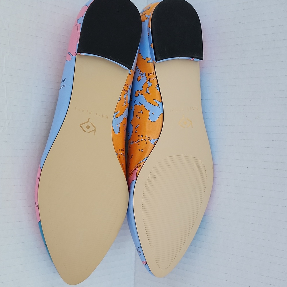 NWOT KATY PERRY THE SISTER MAP PRINT FLATS - Picture 8 of 9